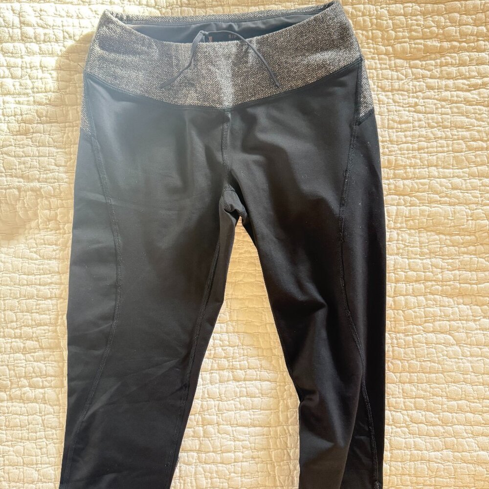 Lucy Leggins Tweed Accents Black Size S